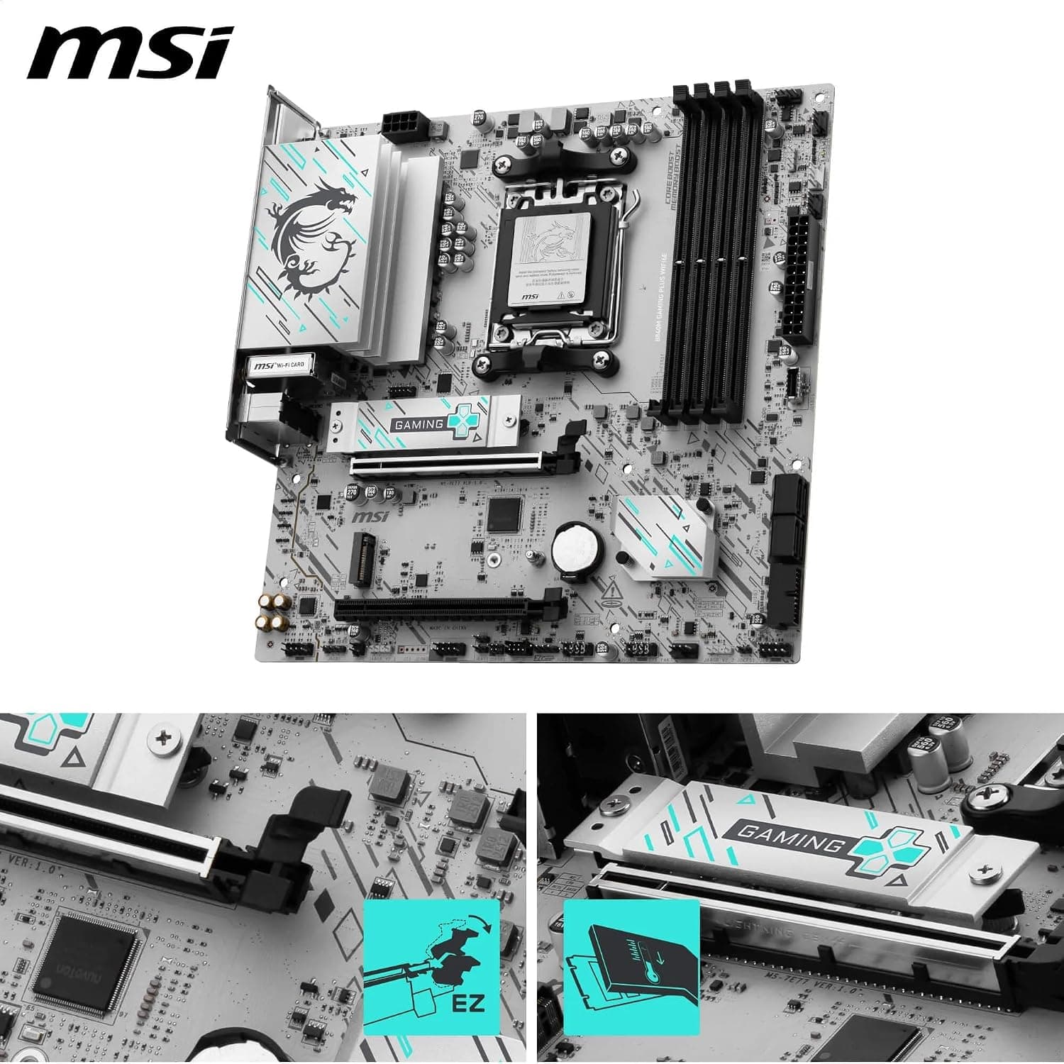 مادربرد MSI سوکت AM5 DDR5 mATX مدل PRO B840M GAMING PLUS WIFI6E مادربرد MSI سوکت AM5 DDR5 mATX مدل PRO B840M GAMING PLUS WIFI6E