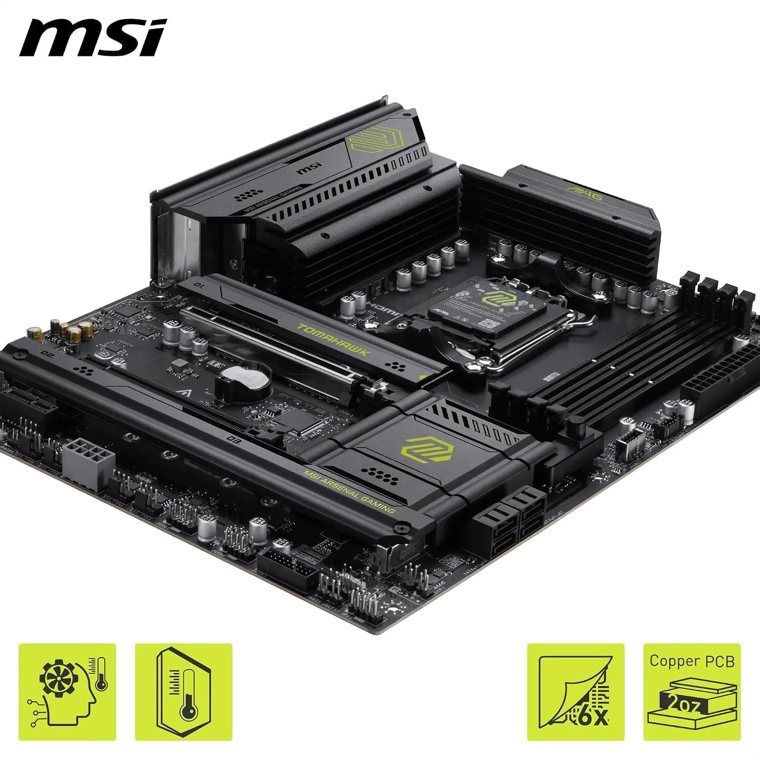 مادربرد MSI مدل MAG B850 TOMAHAWK WIFI AM5 ATX برای Ryzen 9000/8000/7000 مادربرد MSI مدل MAG B850 TOMAHAWK WIFI AM5 ATX برای Ryzen 9000/8000/7000