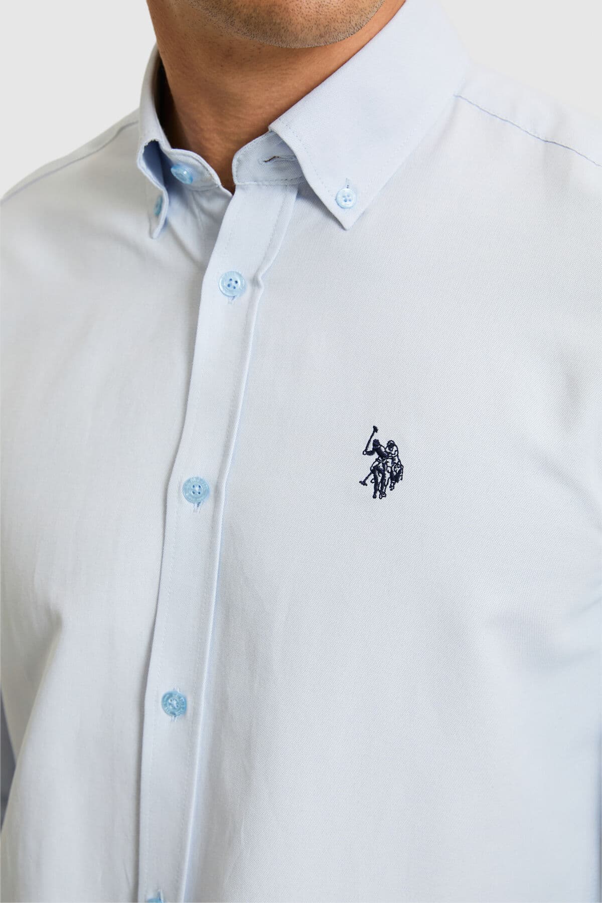 پیراهن مردانه U.S. Polo Assn. آستینبلند ساده آبی روشن مدل 50262934-VR003 پیراهن مردانه U.S. Polo Assn. آستینبلند ساده آبی روشن مدل 50262934-VR003