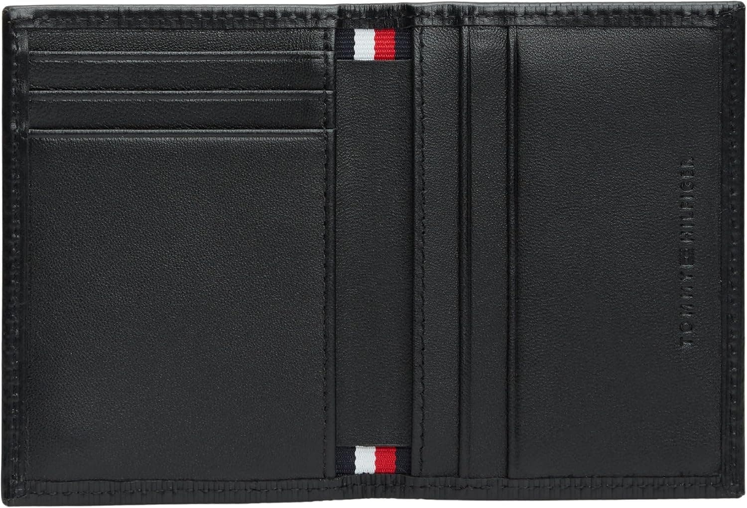 کیف پول مردانه Tommy Hilfiger تاشو مشکی مدل TH FLAG OS کیف پول مردانه Tommy Hilfiger تاشو مشکی مدل TH FLAG OS