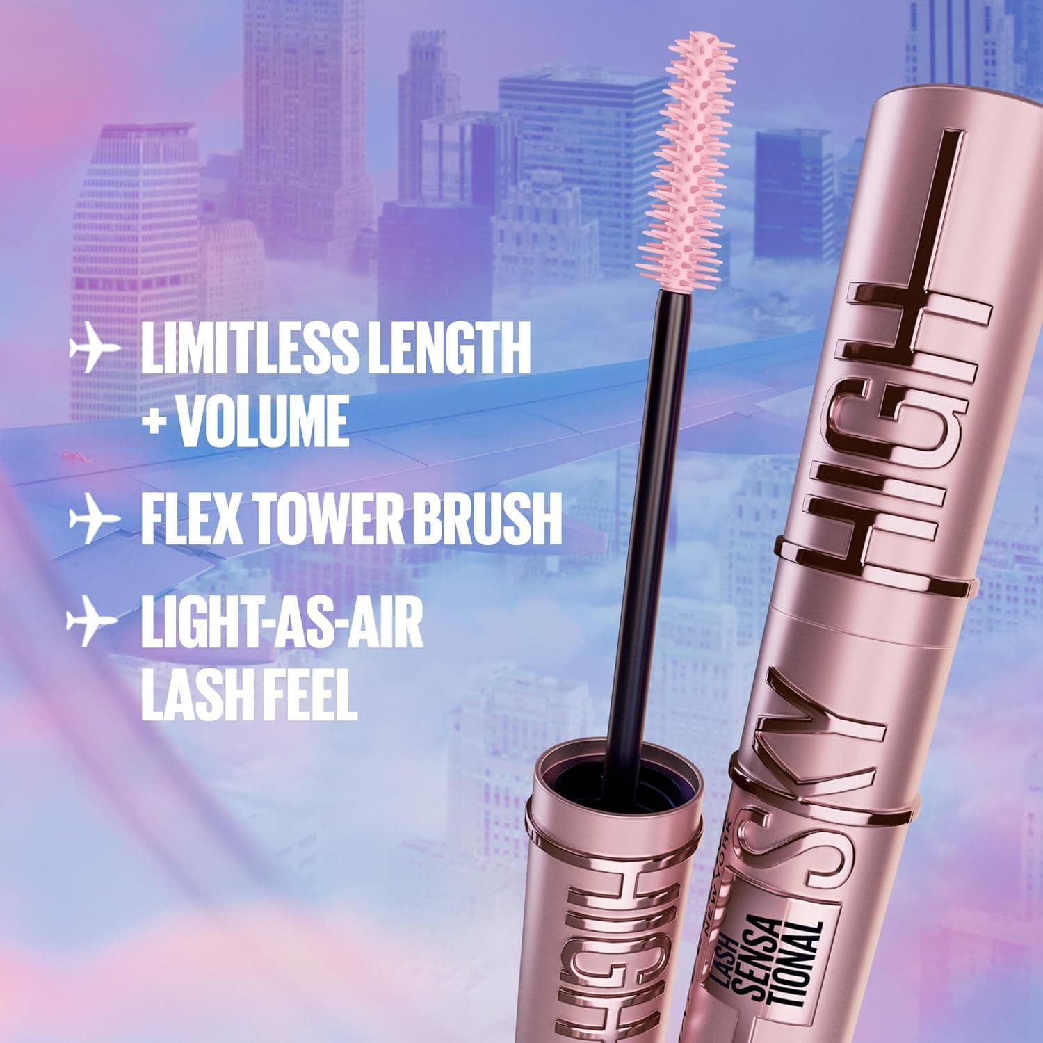 ریمل MAYBELLINE Lash Sensational Sky High آبی مدل Blue Mist ریمل MAYBELLINE Lash Sensational Sky High آبی مدل Blue Mist