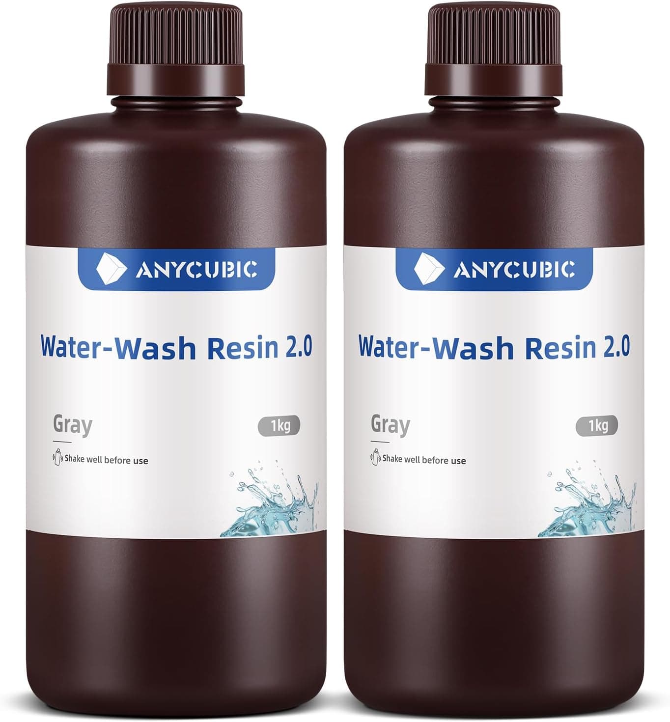 رزین پرینتر سه بعدی ANYCUBIC قابل شستشو با آب خاکستری 405nm 2000g رزین پرینتر سه بعدی ANYCUBIC قابل شستشو با آب خاکستری 405nm 2000g
