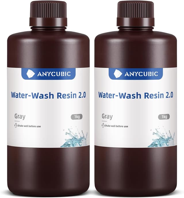 رزین پرینتر سه بعدی ANYCUBIC قابل شستشو با آب خاکستری 405nm 2000g رزین پرینتر سه بعدی ANYCUBIC قابل شستشو با آب خاکستری 405nm 2000g