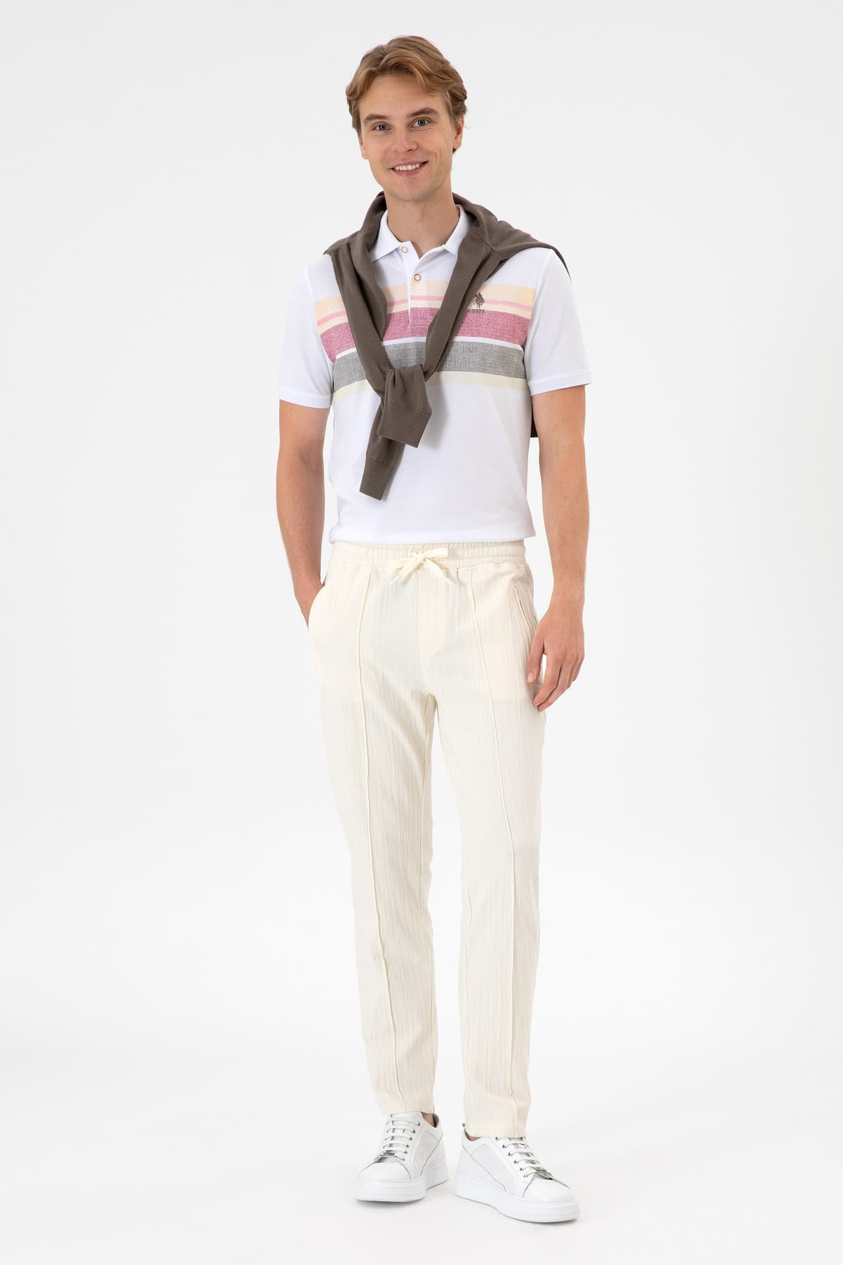 تیشرت مردانه U.S. Polo Assn. فیت رگولار یقه پولو قهوهای روشن مدل 50299824-VR052 تیشرت مردانه U.S. Polo Assn. فیت رگولار یقه پولو قهوهای روشن مدل 50299824-VR052