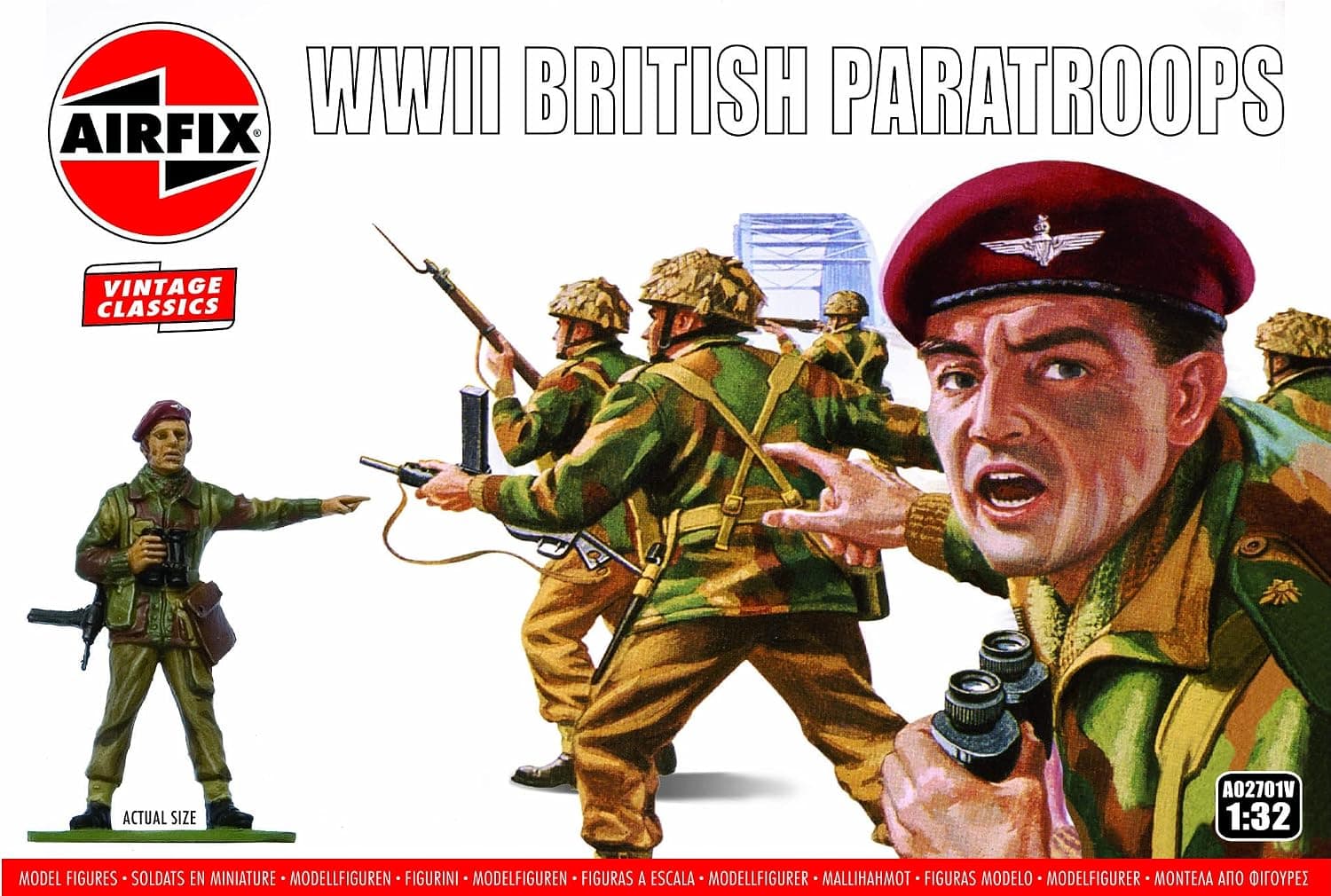 کیت ساخت مدل فیگور چتربازان آمریکایی جنگ جهانی دوم Airfix سری Vintage Classics مقیاس 1:32 مدل A02711V کیت ساخت مدل فیگور چتربازان آمریکایی جنگ جهانی دوم Airfix سری Vintage Classics مقیاس 1:32 مدل A02711V