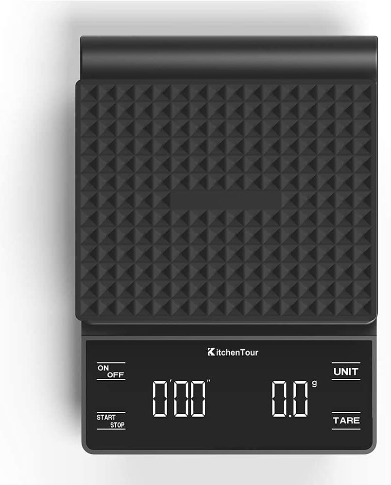 ترازو قهوه K KitchenTour 3kg/0.1g با تایمر و نمایشگر LCD مشکی ترازو قهوه K KitchenTour 3kg/0.1g با تایمر و نمایشگر LCD مشکی