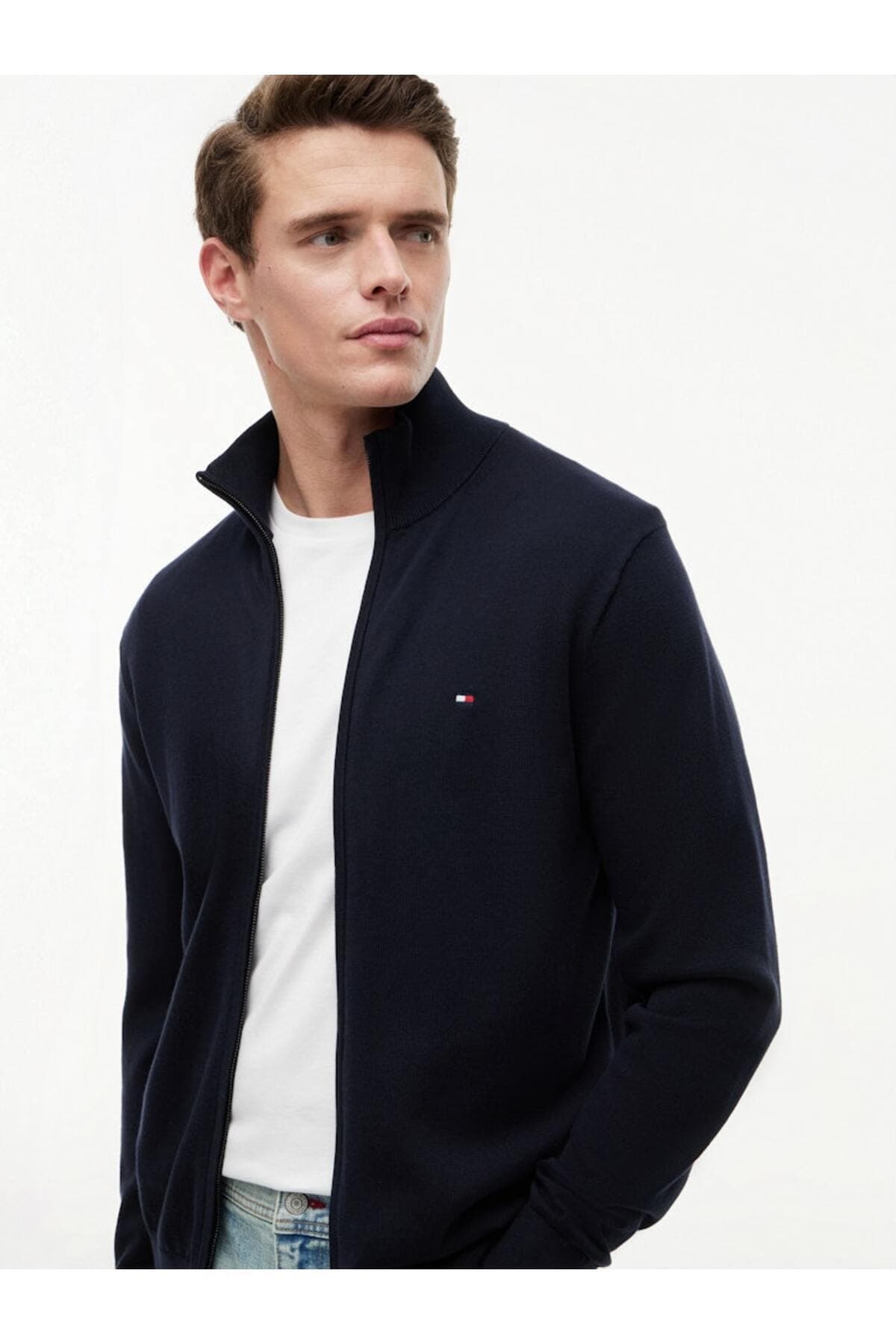 هودی مردانه Tommy Hilfiger نخی ESSENTIAL زیپدار هودی مردانه Tommy Hilfiger نخی ESSENTIAL زیپدار