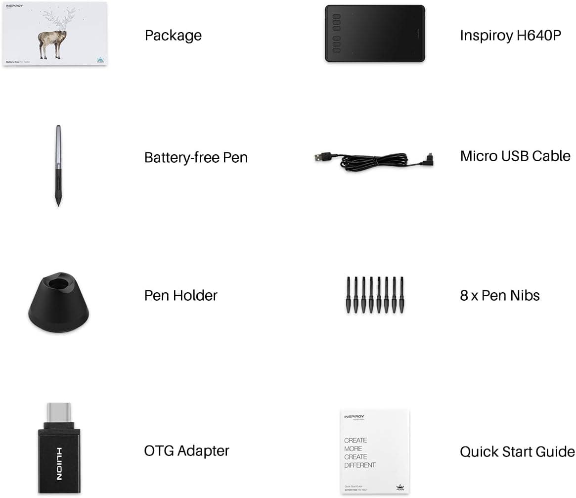 تبلت گرافیکی Huion مدل Inspiroy H640P تبلت گرافیکی Huion مدل Inspiroy H640P