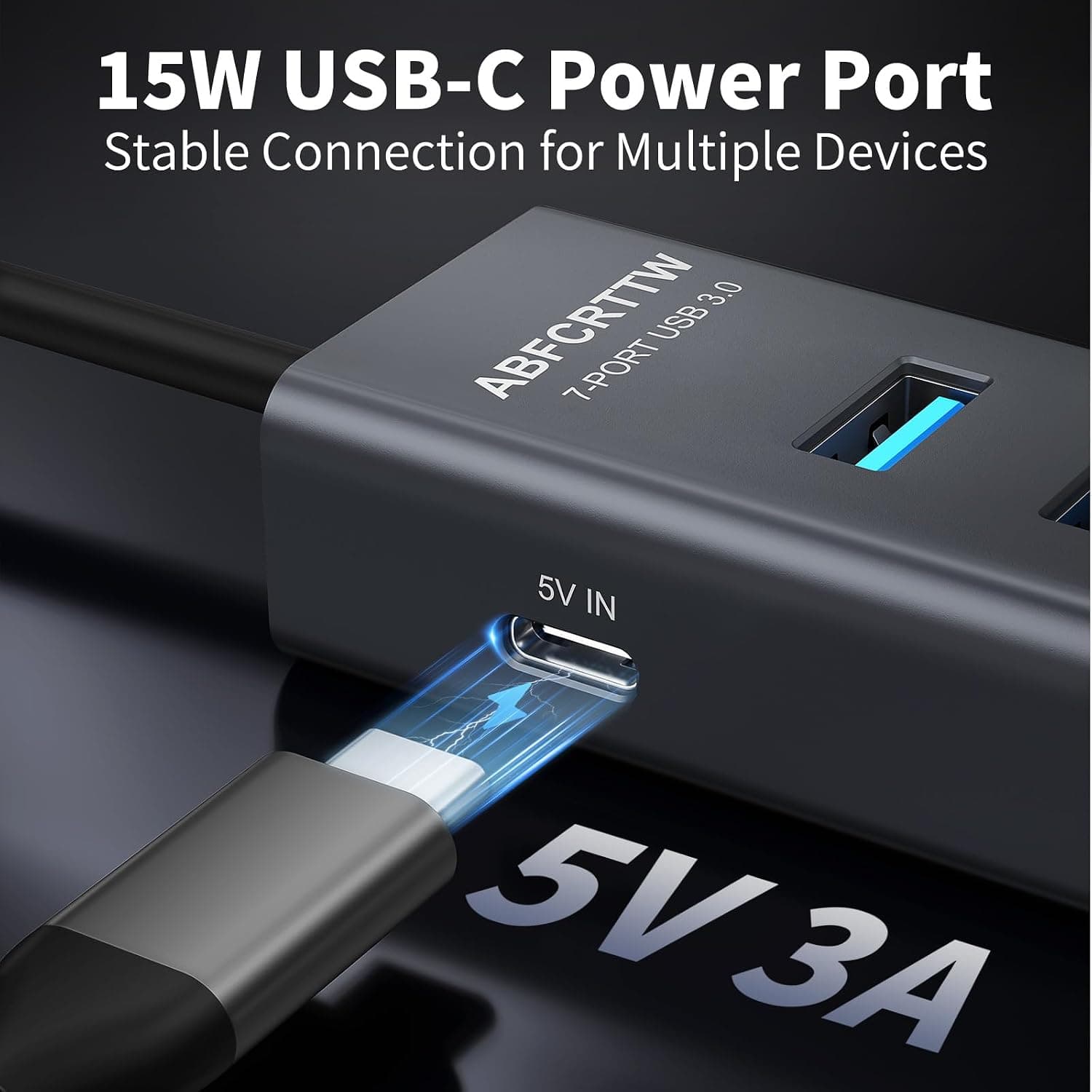 هاب USB 3.0 ABFCRTTW هفتپورت آلومینیومی با کابل 180 cm هاب USB 3.0 ABFCRTTW هفتپورت آلومینیومی با کابل 180 cm