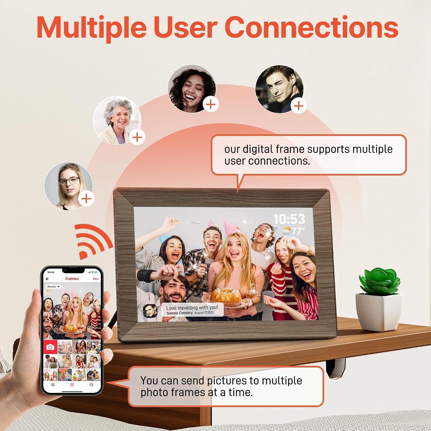 قاب عکس دیجیتال WiFi 10.1 اینچی BIGASUO با حافظه 32GB و صفحهنمایش لمسی IPS مدل Frameo قاب عکس دیجیتال WiFi 10.1 اینچی BIGASUO با حافظه 32GB و صفحهنمایش لمسی IPS مدل Frameo