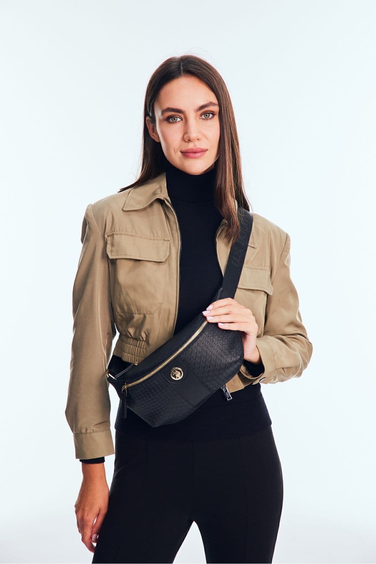 کیف کمری زنانه U.S. Polo Assn. مشکی مدل Us3071 کیف کمری زنانه U.S. Polo Assn. مشکی مدل Us3071