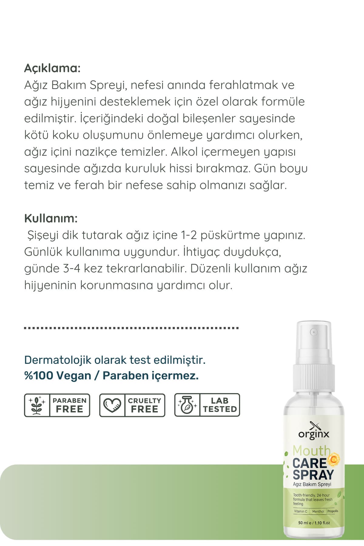 اسپری دهان Orginx حاوی ویتامین C و برهموم، ضد بوی بد دهان با محافظت طبیعی 50 ml اسپری دهان Orginx حاوی ویتامین C و برهموم، ضد بوی بد دهان با محافظت طبیعی 50 ml