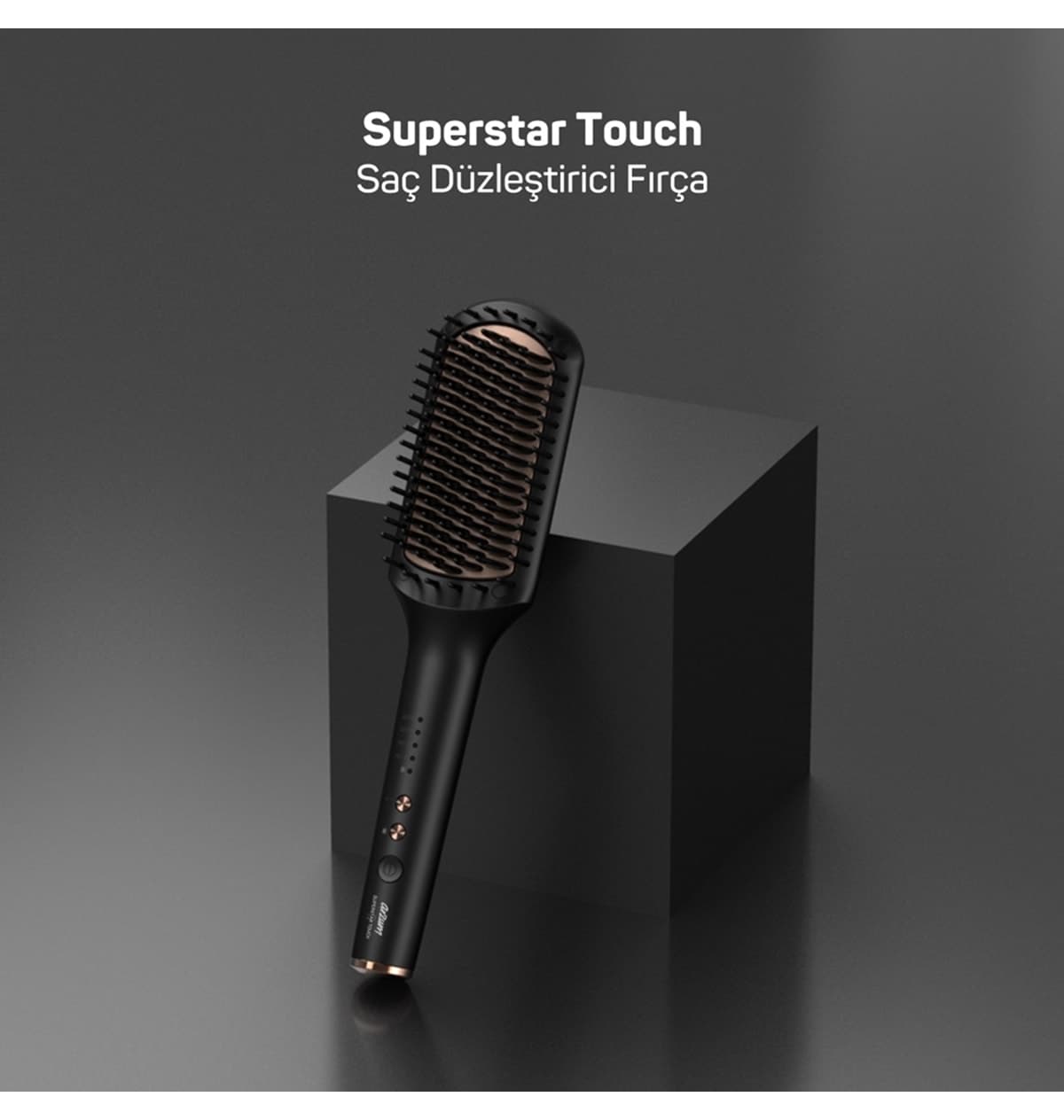 برس صافکننده مو Arzum Superstar Touch مشکی مدل AR5068 برس صافکننده مو Arzum Superstar Touch مشکی مدل AR5068