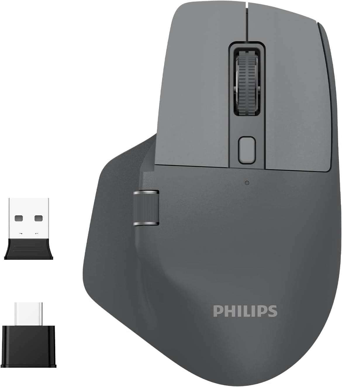 ماوس PHILIPS بلوتوثی بیسیم دوحالته اپتیکال 7 دکمهای 4000DPI خاکستری مدل SPK7858 ماوس PHILIPS بلوتوثی بیسیم دوحالته اپتیکال 7 دکمهای 4000DPI خاکستری مدل SPK7858