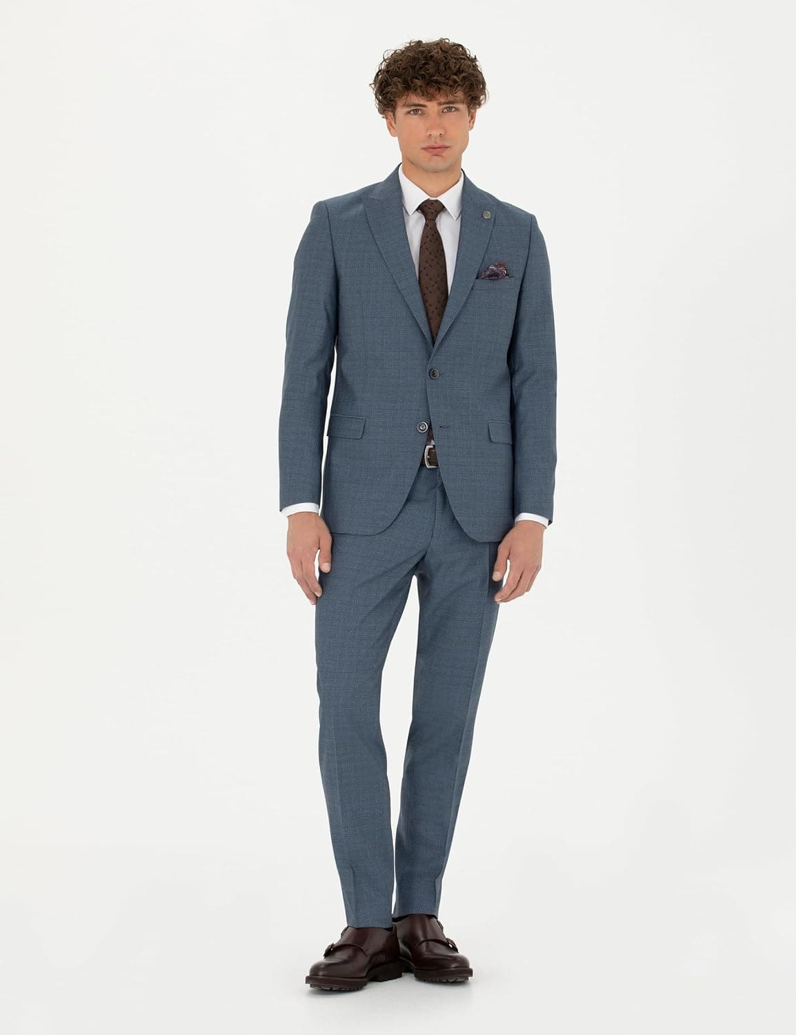 کت و شلوار مردانه Pierre Cardin پشمی آبیتیره اکسترا اسلیمفیت مدل VR032 کت و شلوار مردانه Pierre Cardin پشمی آبیتیره اکسترا اسلیمفیت مدل VR032