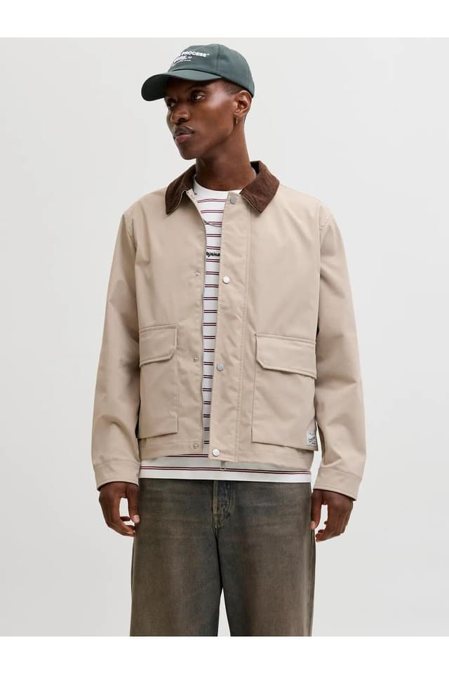 ژاکت مردانه Jack & Jones بژ Jorcatskılls Barn Jacket مدل 12291660 ژاکت مردانه Jack & Jones بژ Jorcatskılls Barn Jacket مدل 12291660