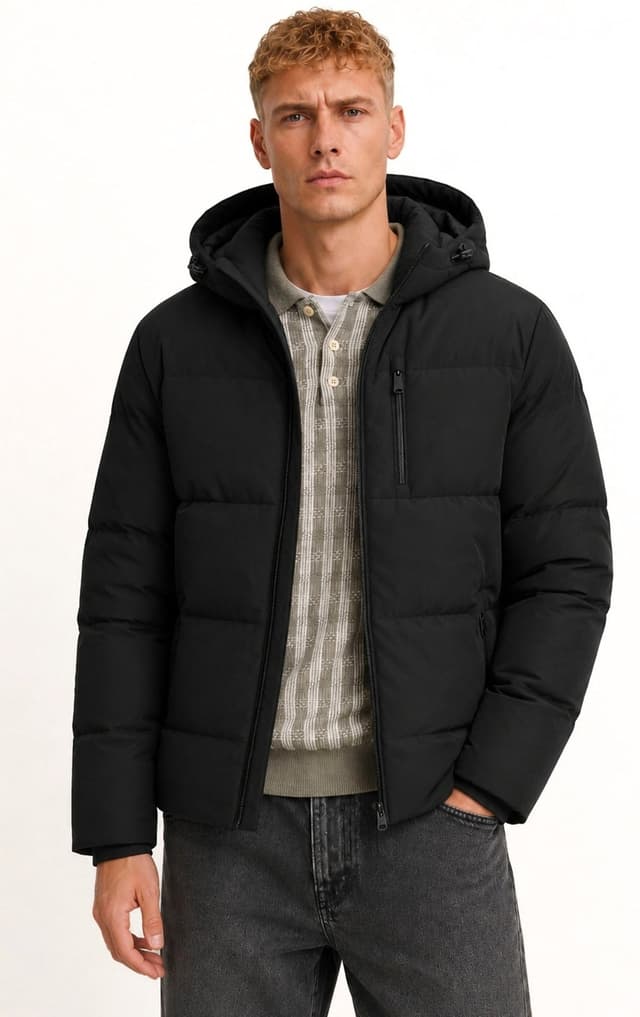 ژاکت پافر مردانه Jack & Jones Jjebecks مدل 12298858 مشکی ژاکت پافر مردانه Jack & Jones Jjebecks مدل 12298858 مشکی