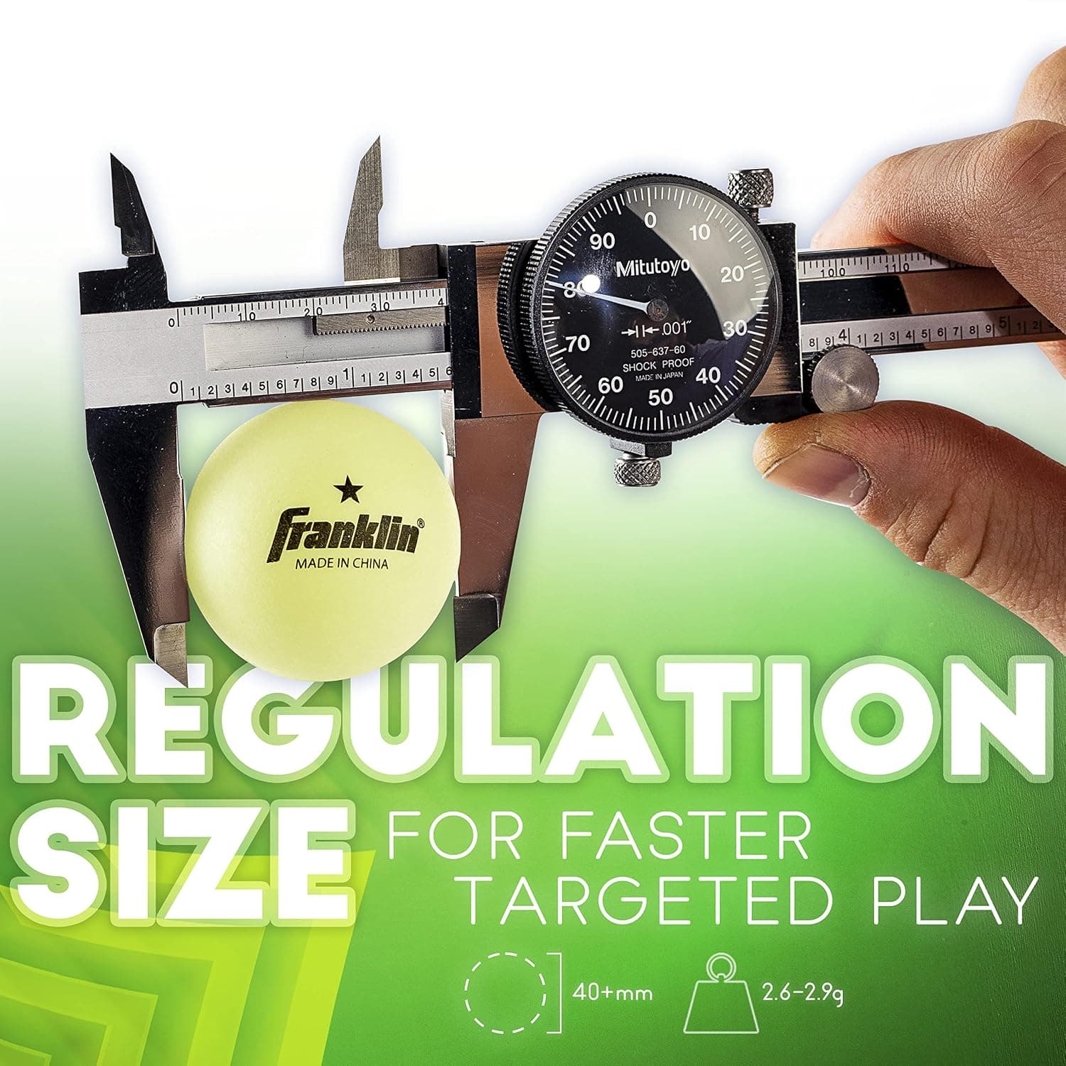 توپ تنیس روی میز Franklin Sports با سایز و وزن استاندارد 40mm یکستاره، بستههای چندتایی و خانوادگی توپ تنیس روی میز Franklin Sports با سایز و وزن استاندارد 40mm یکستاره، بستههای چندتایی و خانوادگی