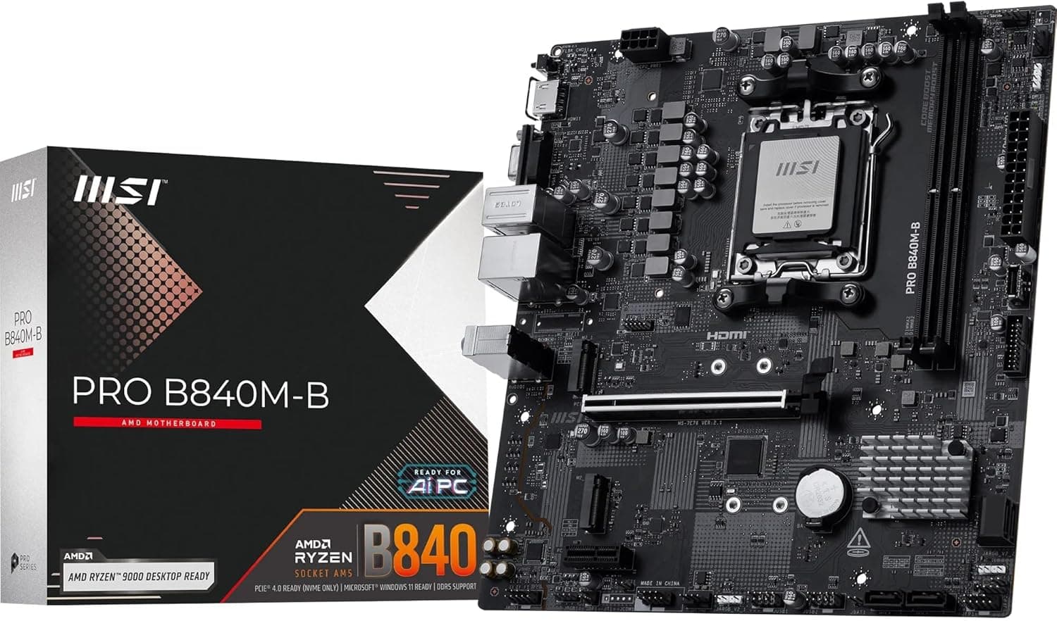مادربرد MSI PRO مدل B840M-B AM5 DDR5 8000MHZ(OC) MATX مادربرد MSI PRO مدل B840M-B AM5 DDR5 8000MHZ(OC) MATX