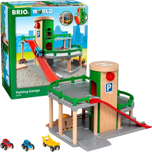 پارکینگ اسباببازی BRIO خیابان و ریل مدل 33204 پارکینگ اسباببازی BRIO خیابان و ریل مدل 33204