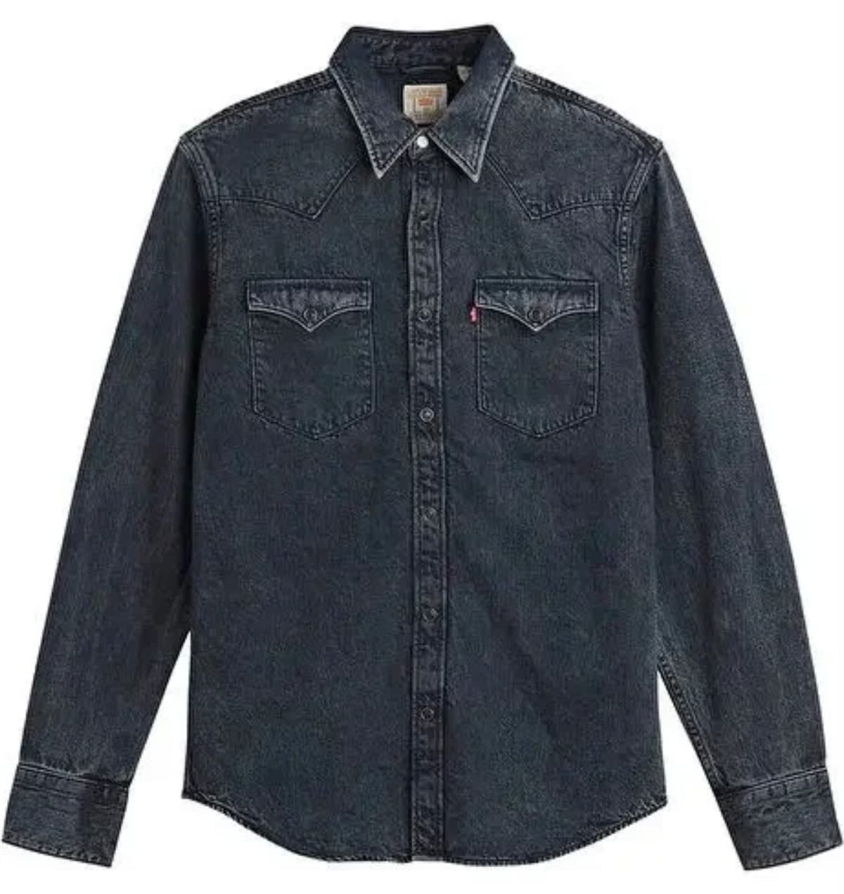 پیراهن دنیم مردانه Levi's سرمهای مدل Barstow Western Standard پیراهن دنیم مردانه Levi's سرمهای مدل Barstow Western Standard