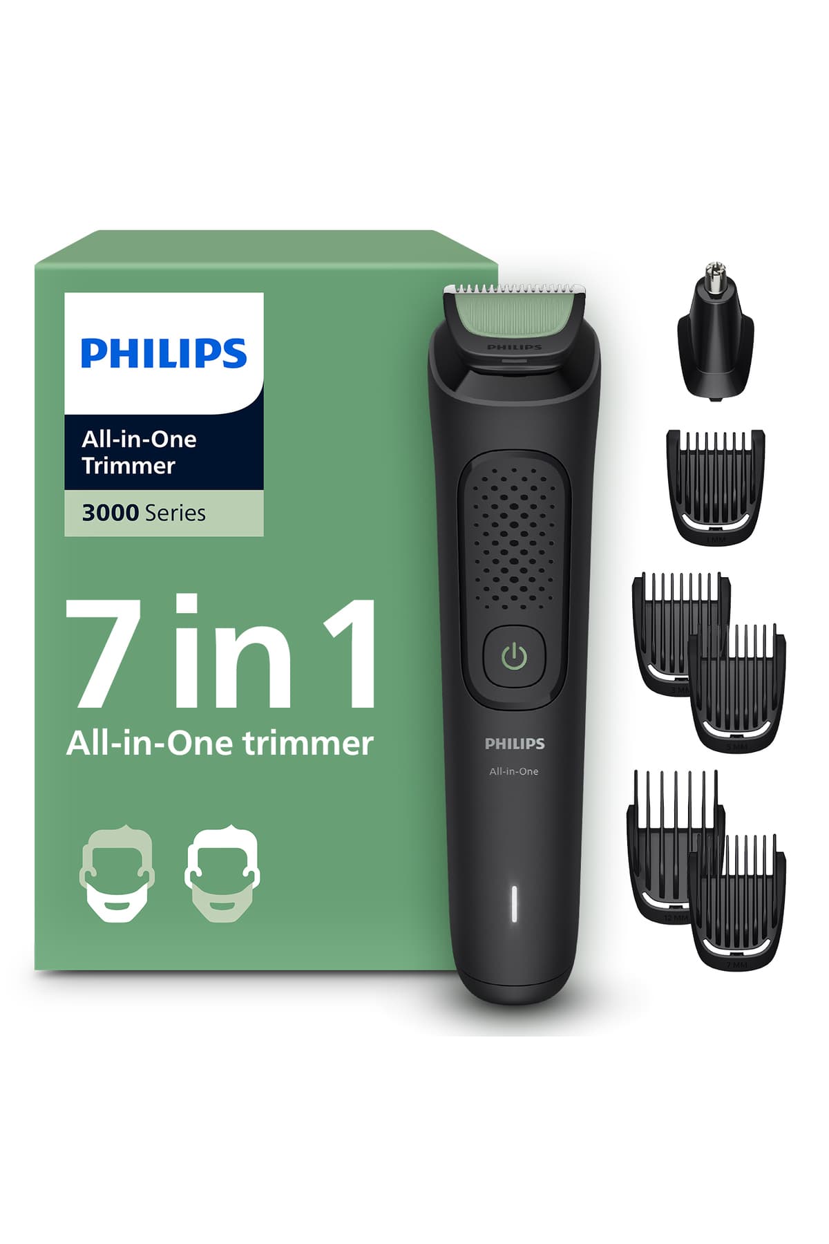 ست پیرایش مردانه Philips سری 3000، 7in1، مناسب صورت، مو و بدن، خشک و مرطوب، مدل MG3920/15 ست پیرایش مردانه Philips سری 3000، 7in1، مناسب صورت، مو و بدن، خشک و مرطوب، مدل MG3920/15