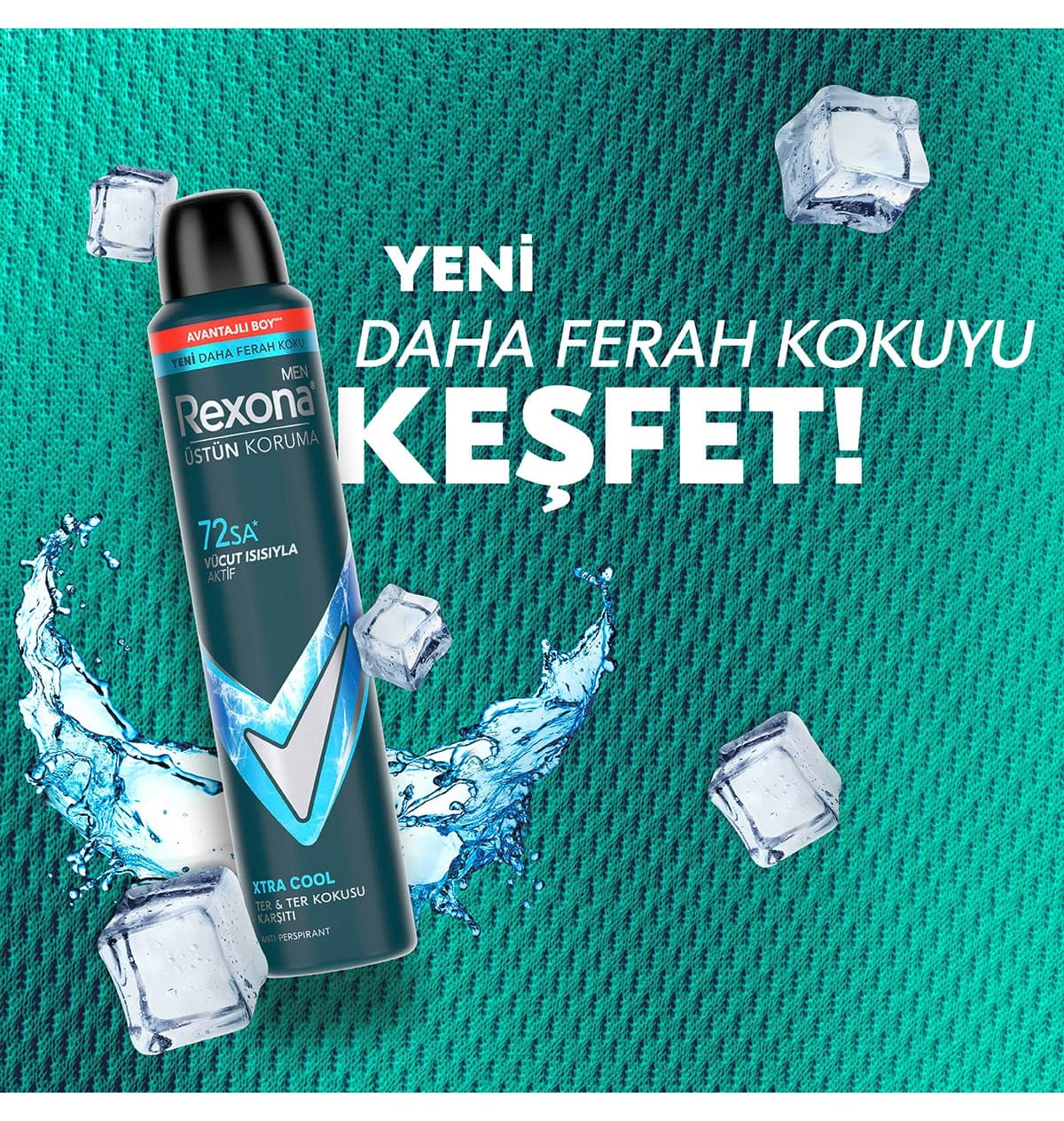 دئودورانت اسپری مردانه Rexona Xtra Cool با محافظت ۷۲ ساعته 200 ml x3 دئودورانت اسپری مردانه Rexona Xtra Cool با محافظت ۷۲ ساعته 200 ml x3