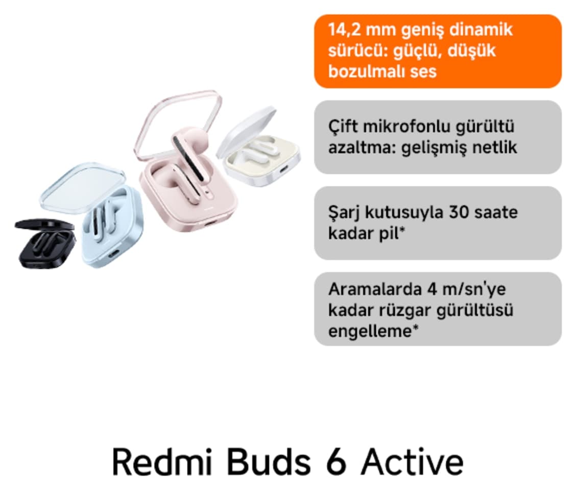 هدفون بیسیم Xiaomi Redmi Buds 6 Active آبی حذف نویز BT 5.4 هدفون بیسیم Xiaomi Redmi Buds 6 Active آبی حذف نویز BT 5.4