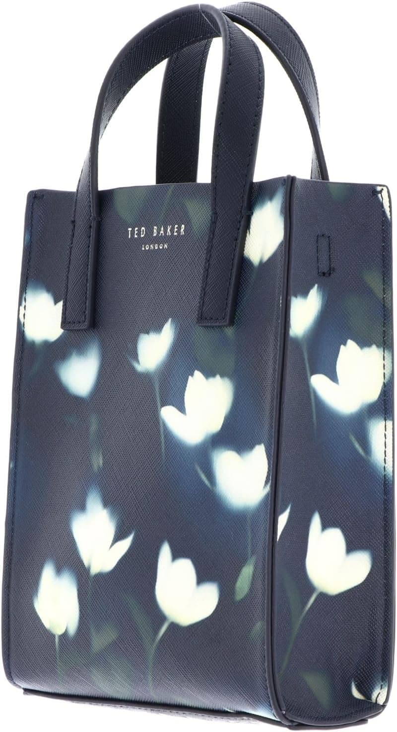 کیف توت زنانه Ted Baker سرمهای با طرح گل مینی مدل Tualipa Icon کیف توت زنانه Ted Baker سرمهای با طرح گل مینی مدل Tualipa Icon