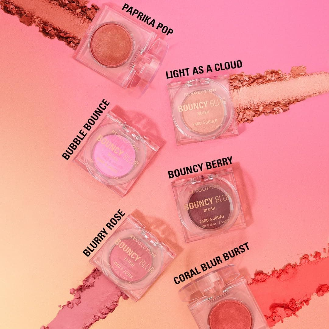 رژگونه و آرایش لب Revolution Beauty London مدل Bouncy Blur Blush رنگ Paprika Pop رژگونه و آرایش لب Revolution Beauty London مدل Bouncy Blur Blush رنگ Paprika Pop
