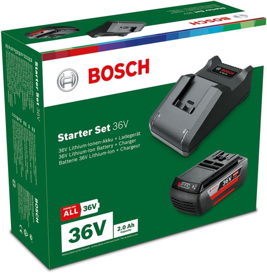 کیت شروع باتری 36 ولت Bosch شامل 1 باتری 36 V 2.0 Ah و شارژر Al 36V-20 کیت شروع باتری 36 ولت Bosch شامل 1 باتری 36 V 2.0 Ah و شارژر Al 36V-20