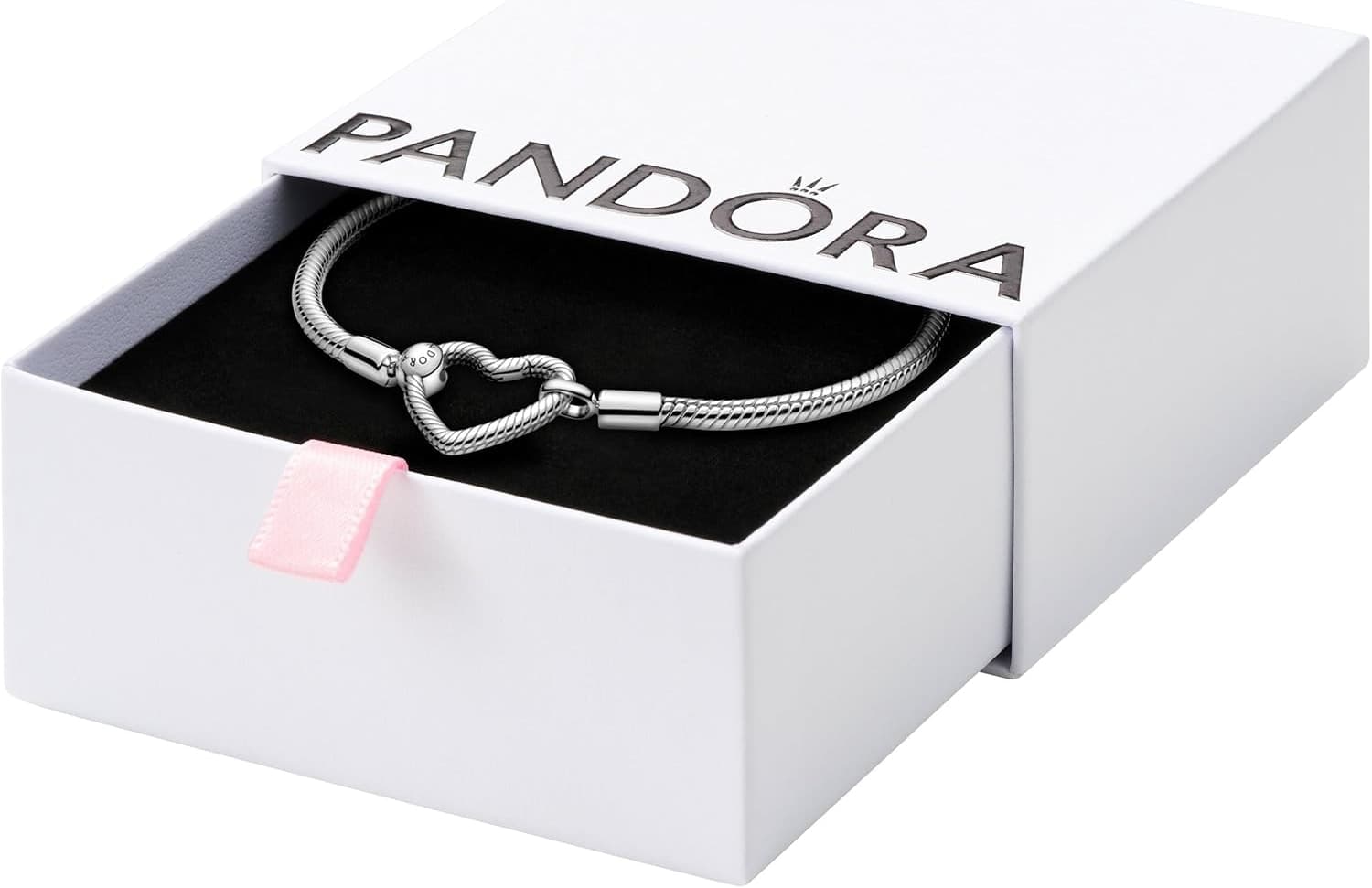 دستبند زنانه PANDORA Moments با قفل قلبی و زنجیر Snake Chain دستبند زنانه PANDORA Moments با قفل قلبی و زنجیر Snake Chain