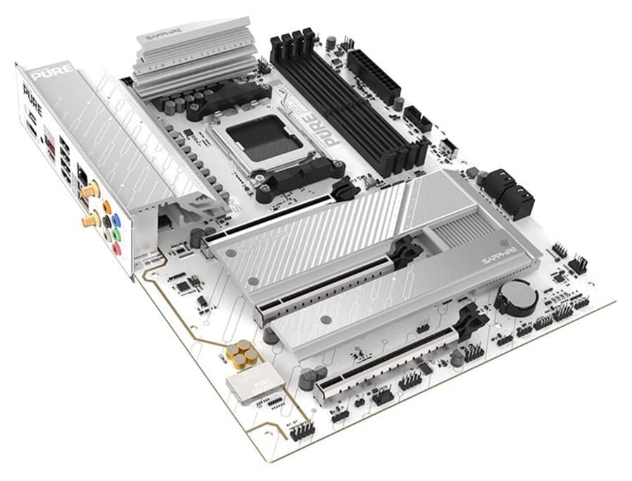 مادربرد SAPPHIRE PURE B850A WIFI 7 سوکت AM5 DDR5 چیپست AMD B850 مادربرد SAPPHIRE PURE B850A WIFI 7 سوکت AM5 DDR5 چیپست AMD B850