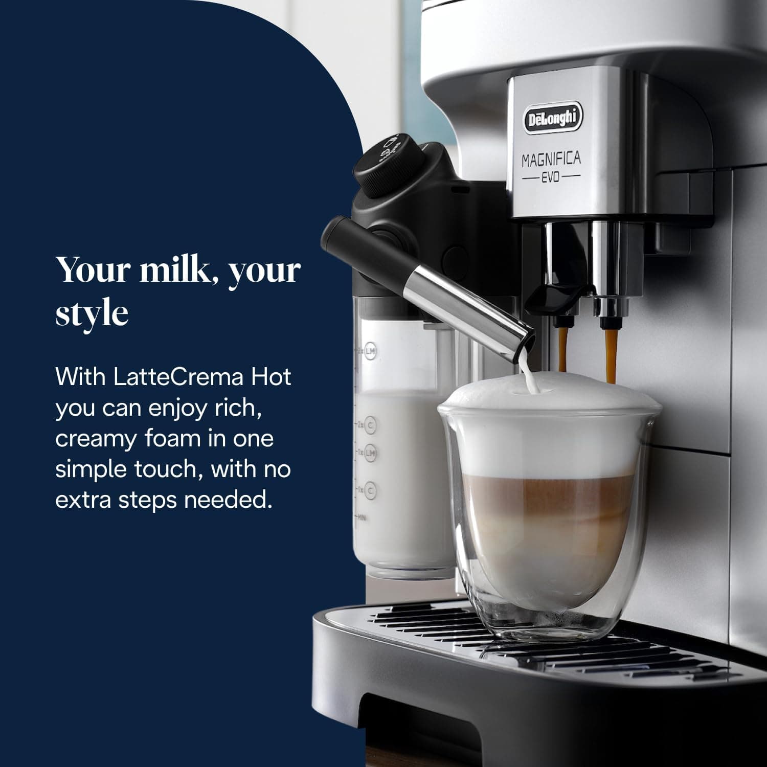اسپرسوساز تماماتوماتیک De'Longhi با قابلیت تهیه 12+ نوشیدنی گرم و سرد، نمایشگر رنگی Latte Crema Twin Shot مدل ECAM292.81.SB اسپرسوساز تماماتوماتیک De'Longhi با قابلیت تهیه 12+ نوشیدنی گرم و سرد، نمایشگر رنگی Latte Crema Twin Shot مدل ECAM292.81.SB