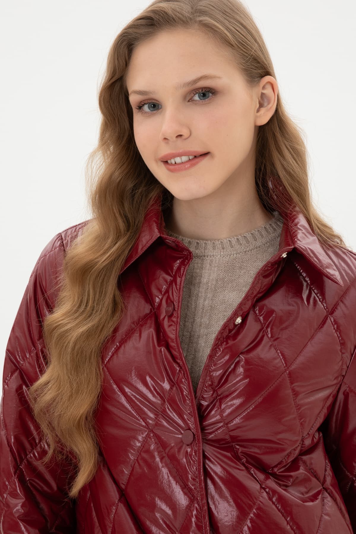 کاپشن زنانه U.S. Polo Assn. زرشکی مدل 50312102-VR014 کاپشن زنانه U.S. Polo Assn. زرشکی مدل 50312102-VR014