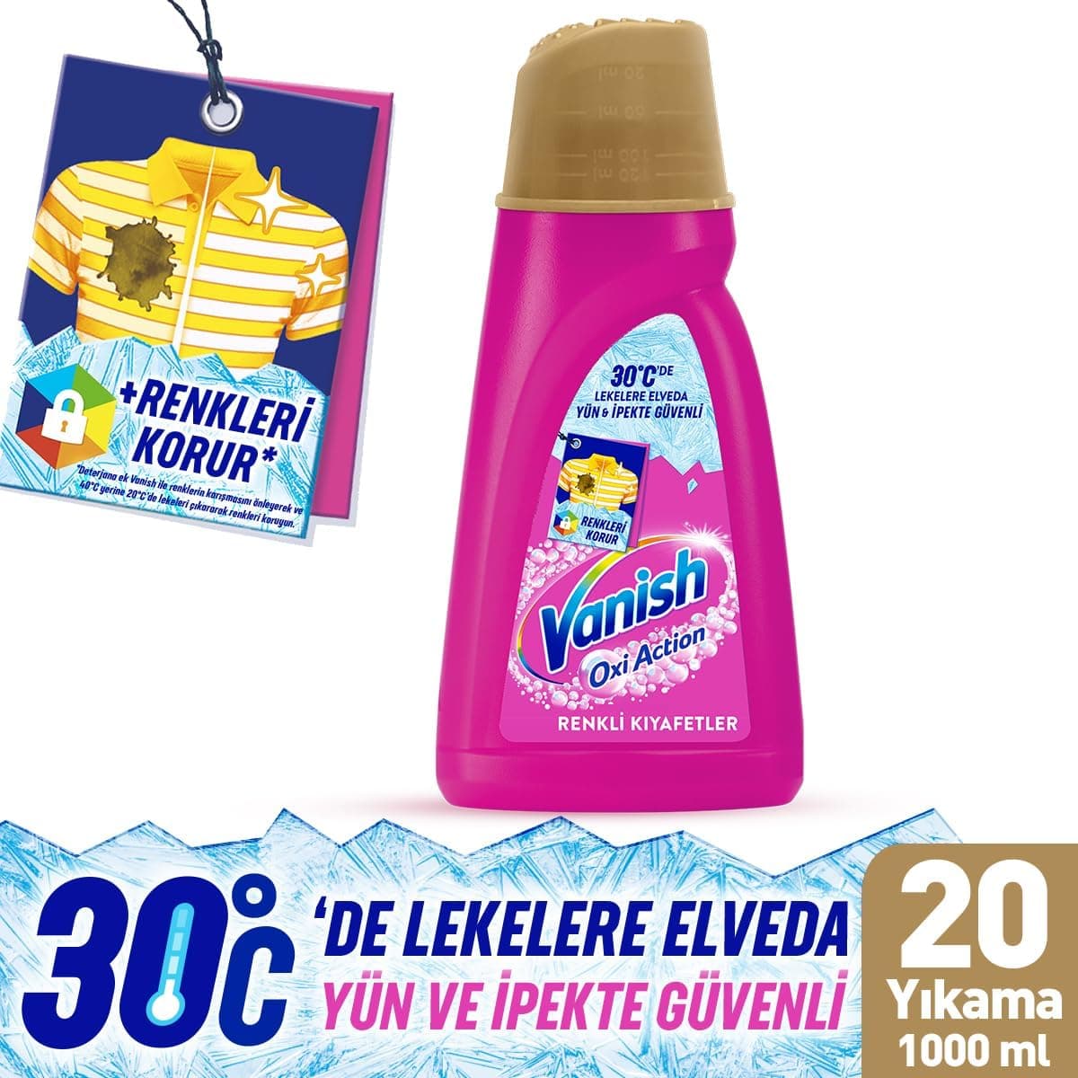 مایع لکهبر و تقویتکننده شوینده لباسهای رنگی Vanish Kosla Multipower 1 x 1000 ml مایع لکهبر و تقویتکننده شوینده لباسهای رنگی Vanish Kosla Multipower 1 x 1000 ml