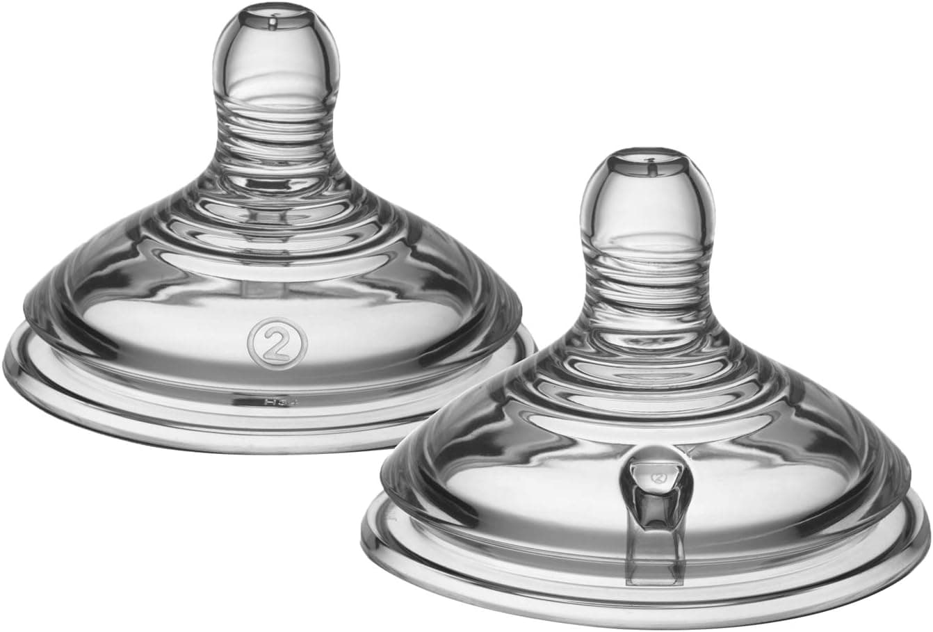سرشیشه Tommee Tippee Natural Start جریان متوسط ۳+ ماه سیلیکون نرم بسته ۲ عددی سرشیشه Tommee Tippee Natural Start جریان متوسط ۳+ ماه سیلیکون نرم بسته ۲ عددی