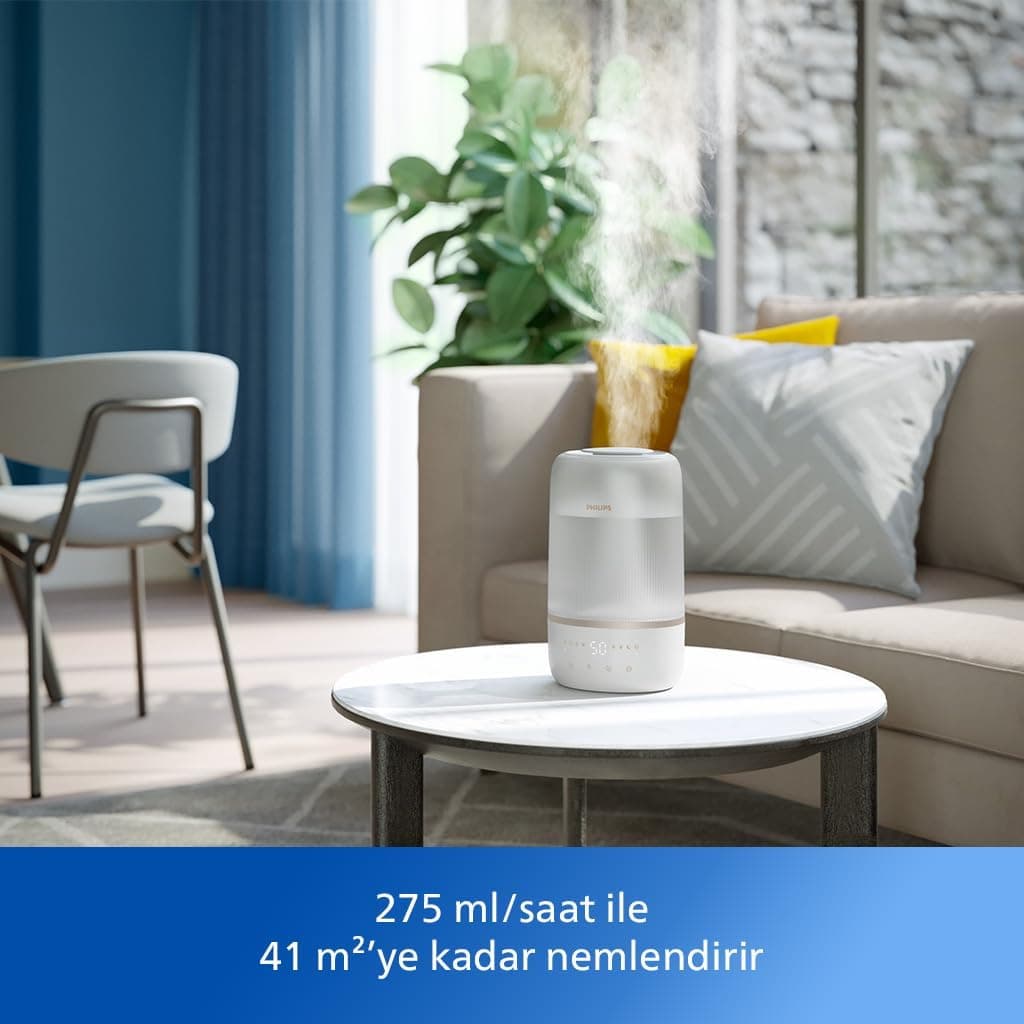 رطوبتساز هوا PHILIPS مناسب اتاقهای تا 41 m2 با 32 ساعت کارکرد و رایحهدرمانی SkyMist سفید مدل HU1510/04 رطوبتساز هوا PHILIPS مناسب اتاقهای تا 41 m2 با 32 ساعت کارکرد و رایحهدرمانی SkyMist سفید مدل HU1510/04