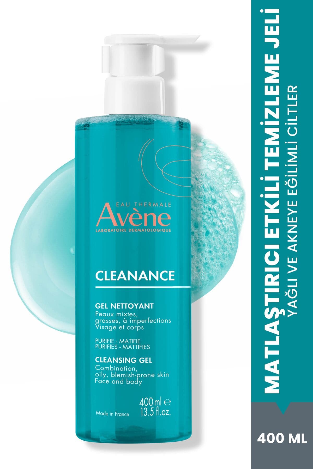 ژل شستوشوی صورت برای پوست چرب و مستعد آکنه Avene ماتکننده 400 ml ژل شستوشوی صورت برای پوست چرب و مستعد آکنه Avene ماتکننده 400 ml