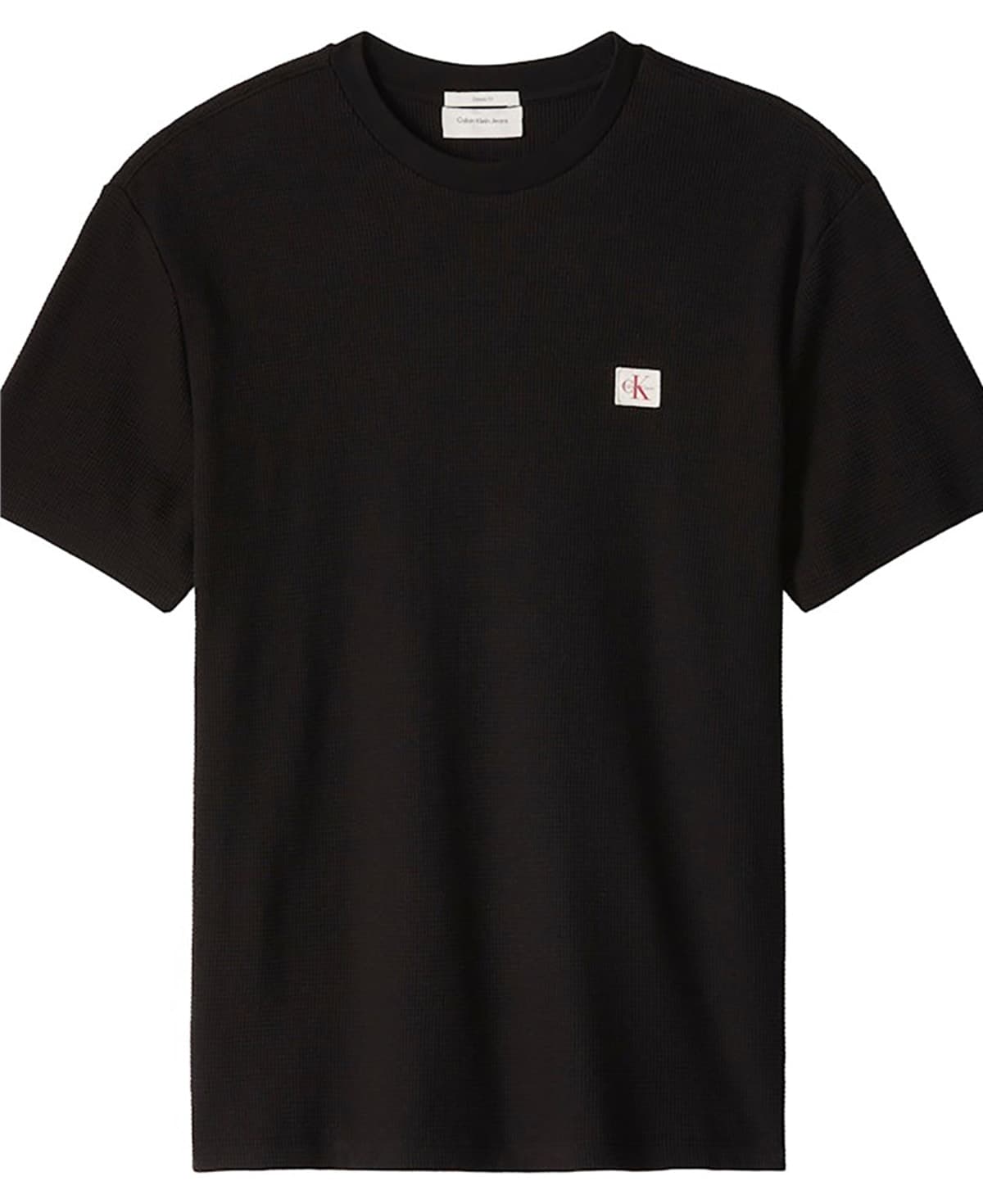تیشرت مردانه Calvin Klein یقه گرد Waffle Badge مشکی تیشرت مردانه Calvin Klein یقه گرد Waffle Badge مشکی