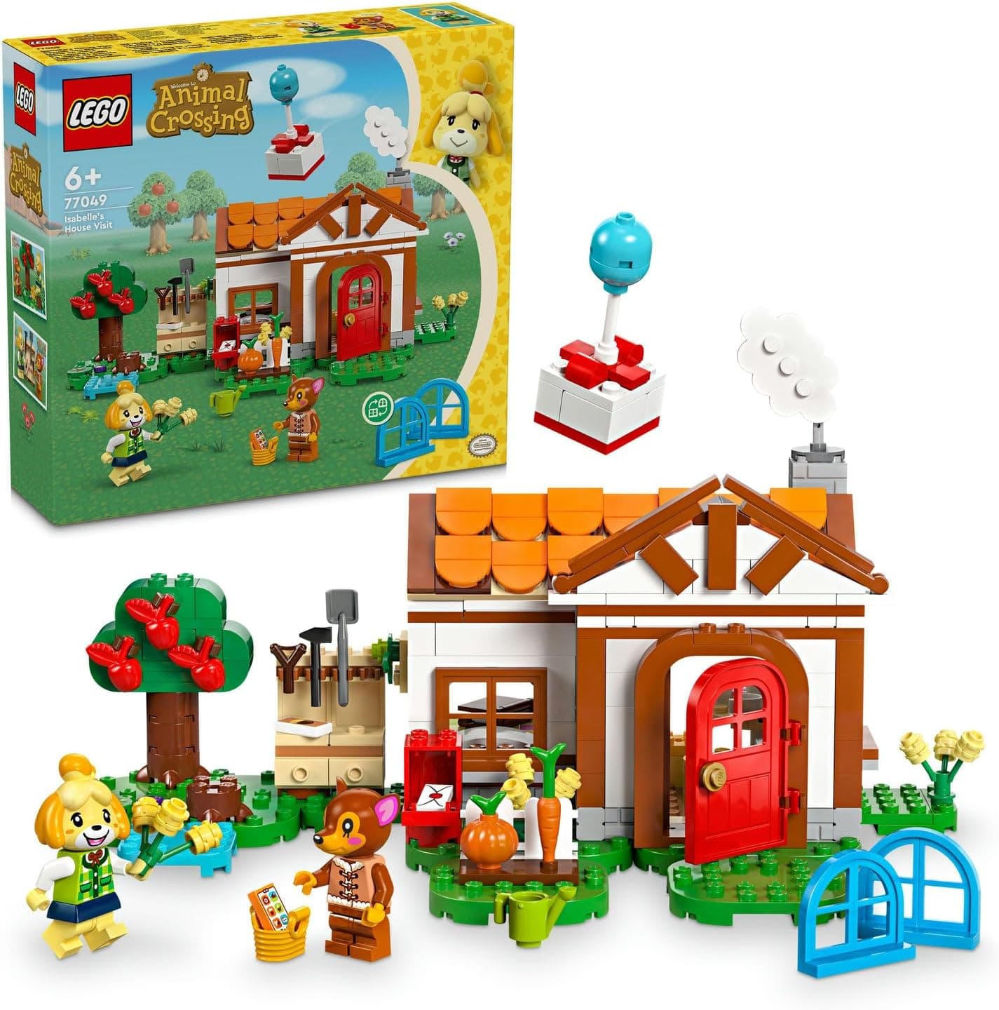 لگو Animal Crossing Isabelle کودکان بازدید از خانه مدل 77049 لگو Animal Crossing Isabelle کودکان بازدید از خانه مدل 77049