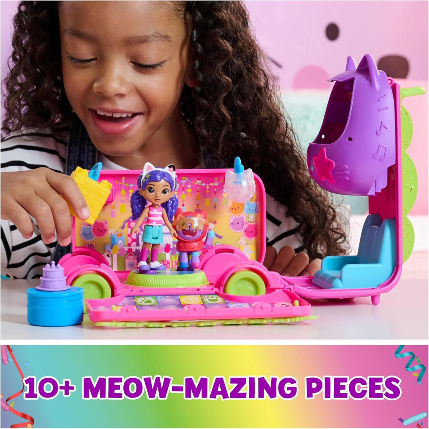 اتوبوس مهمانی Sprinkle برند DREAMWORKS GABBY'S DOLLHOUSE اتوبوس مهمانی Sprinkle برند DREAMWORKS GABBY'S DOLLHOUSE