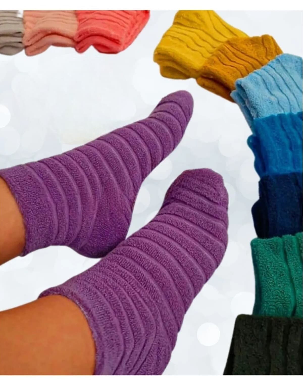 جوراب زنانه Hitit Socks حولهای ترمال زمستانی 8 جفت چندرنگ جوراب زنانه Hitit Socks حولهای ترمال زمستانی 8 جفت چندرنگ