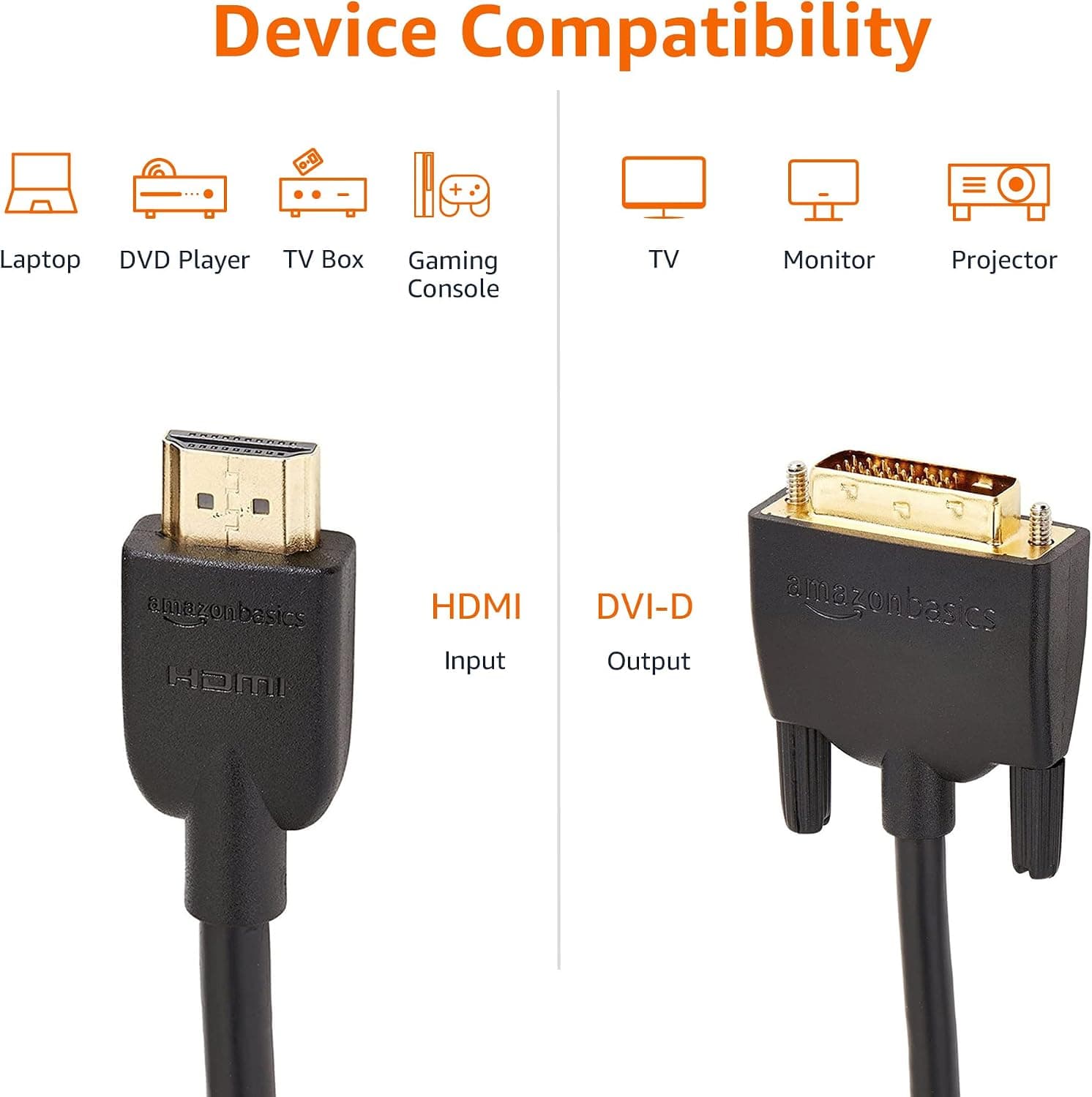 کابل رابط HDMI به DVI دوطرفه Amazon Basics مدل 6 Foot (2M) کابل رابط HDMI به DVI دوطرفه Amazon Basics مدل 6 Foot (2M)