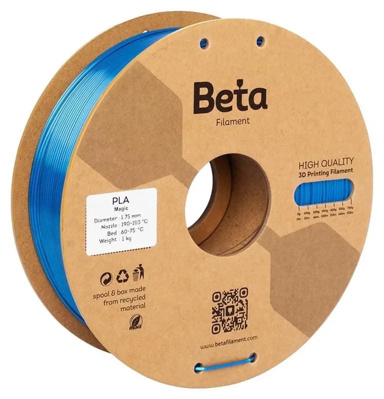 فیلامنت Beta Filament مدل PLA-Magic Silk مشکی-آبی فیلامنت Beta Filament مدل PLA-Magic Silk مشکی-آبی