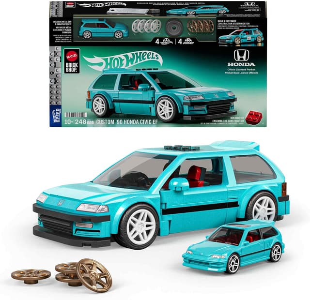 کیت ساختنی Mattel Brick Shop Hot Wheels Speed Serisi '90 Honda مدل JHF62 کیت ساختنی Mattel Brick Shop Hot Wheels Speed Serisi '90 Honda مدل JHF62
