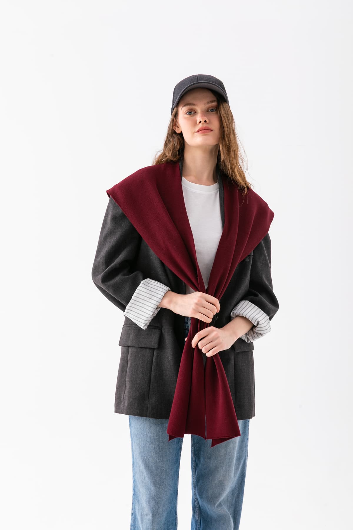 شالگردن یونیسکس Wega Moda پچورک مربعی بافتنی بوهو شالگردن یونیسکس Wega Moda پچورک مربعی بافتنی بوهو