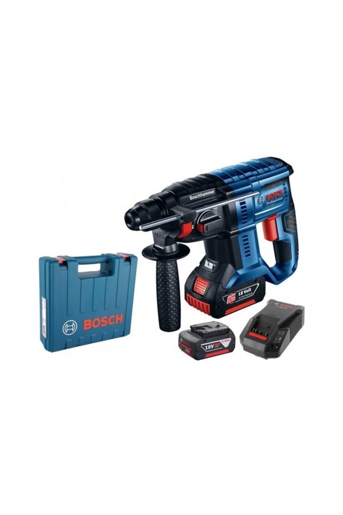 دریل بتنکن Bosch دو باتری 4 Ah مدل Gbh 180-li دریل بتنکن Bosch دو باتری 4 Ah مدل Gbh 180-li