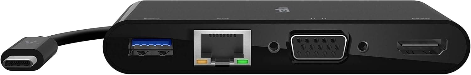 هاب چندرسانهای USB-C برای MacBook Pro، iPad Pro، Surface Pro و Chromebook از Belkin با پورتهای VGA، 4K HDMI، USB 3.0 و Ethernet هاب چندرسانهای USB-C برای MacBook Pro، iPad Pro، Surface Pro و Chromebook از Belkin با پورتهای VGA، 4K HDMI، USB 3.0 و Ethernet