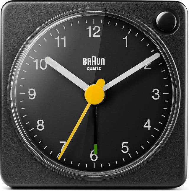 ساعت زنگدار آنالوگ کلاسیک Braun با تعویق و نور، کوارتز بیصدا و آلارم Crescendo مشکی مدل BC12B ساعت زنگدار آنالوگ کلاسیک Braun با تعویق و نور، کوارتز بیصدا و آلارم Crescendo مشکی مدل BC12B